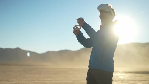 Man Using VR Headset