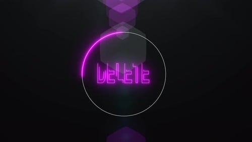 Glowing Neon Latter Pink Purple Colorful Background