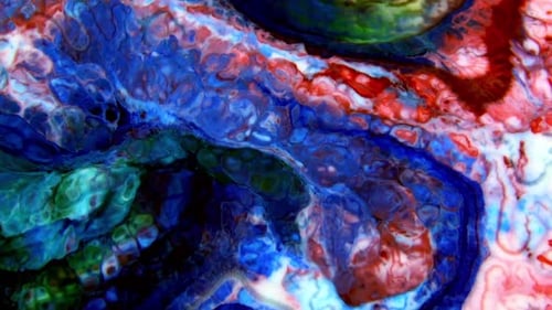 Abstract Colors Swirling Together in a Dynamic Display