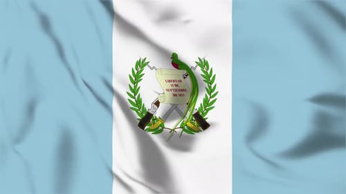 Realistic Waving Flag of Guatemala Vertical