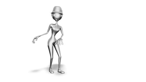 Silver Mannequin Grooving Dance Loop