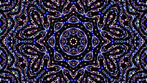 Dynamic Abstract Geometric Kaleidoscope Pattern Loop