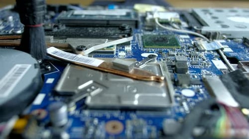 Delicate Cleaning of a Computer Motherboard