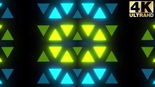 Glowing Triangles Vj Loop Pack 4k