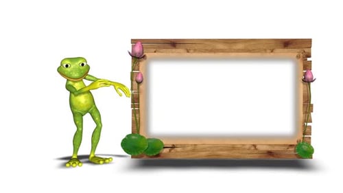 Dancing Frog Funny Loop On White Background