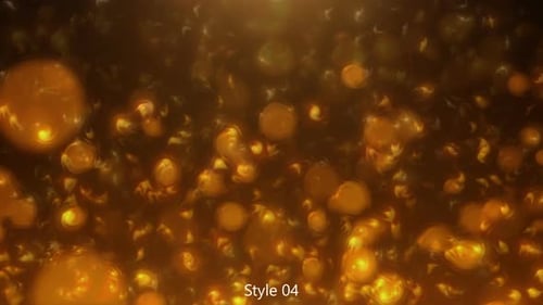 Fluid Golden Orbs and Particles Animated Motion Background