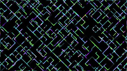 Neon Abstract Digital Grid Lines Background Loop