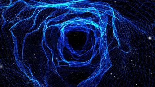 Weltraumtunnel mit Sternen