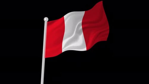 Waving Peruvian Flag Animation