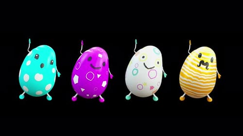 57 Easter Day Eggs Dancing 4K