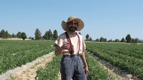 Farmer Making Like Sign