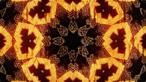 Abstract Geometric Glowing Kaleidoscope Background Loop