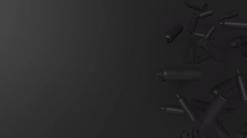 Rotating Black Cosmetics Bottles