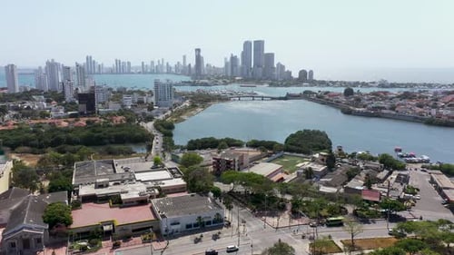 Modernes Stadtzentrum von Cartagena, Kolumbien