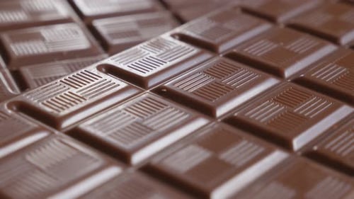 Extreme Close Up of Milk Chocolate Bar