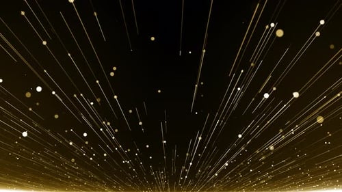 Golden Light Particles and Lines Awards Background Loop