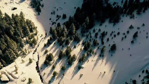Tilt Up Over Snowy Mountain