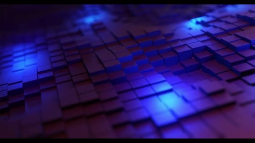 Futuristic Dynamic Cube Grid Animated Background