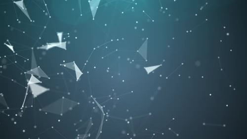 Plexus Deep Abstrack Blue Background 4K