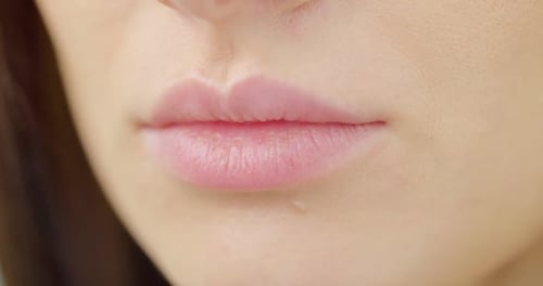 Close Up of Woman Lips.