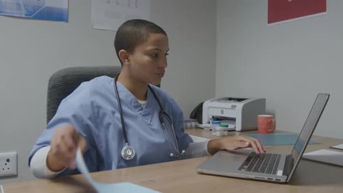 Medical professionals working at a hospital