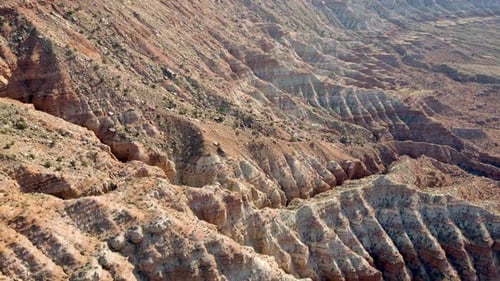 Aerial shot of the amazing rock formations in southern Utah.