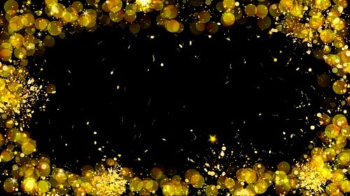 Rahmen mit Goldpartikeln