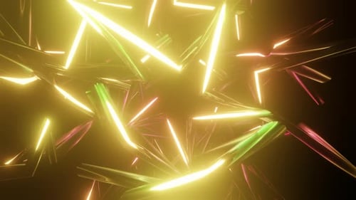 Belle animation colorée à motifs trippants avec lumière de géométrie sacrée