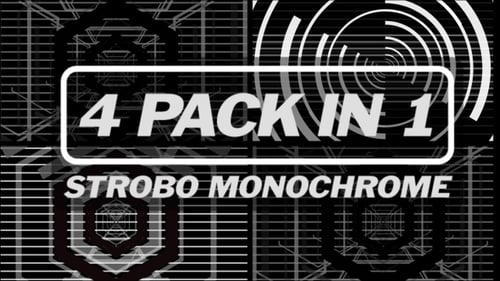 Monochrome Geometric Pattern Tunnels Animated Pack