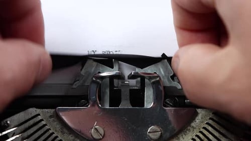 Writing "My Story" on a Vintage Typewriter