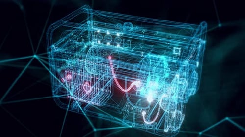 Lp Generator Hologram Close Up 4k