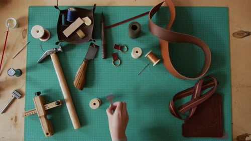 Leather Working Tools Overhead