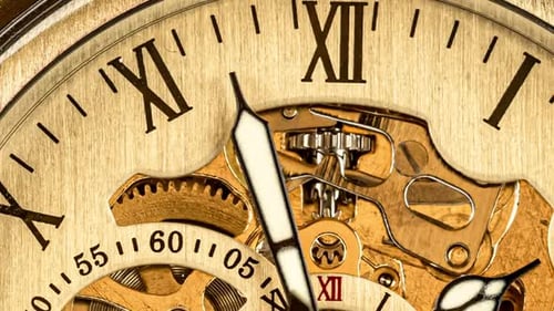 Antique Clock Dial Close-up. Vintage Pocket Watch