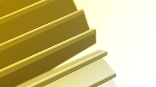 Abstract Geometric Shapes Moving Golden Background