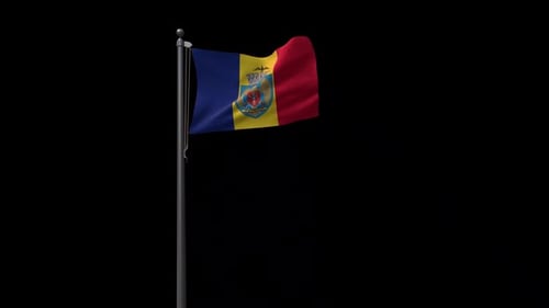 Bucharest Flag With Alpha 2K