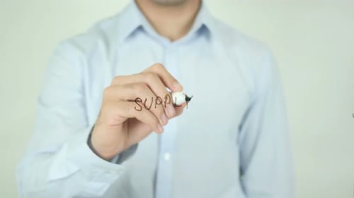 Writing Supply With Marker on Clear Surface