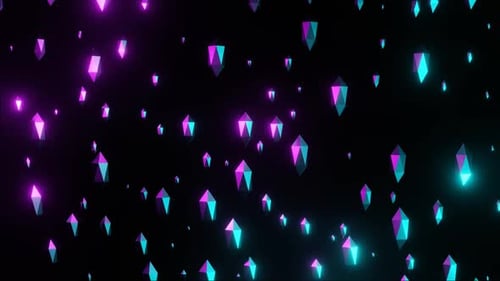 Falling Diamonds Crystal Luxury | Rainbow Refracting Gemstones Loop | HD