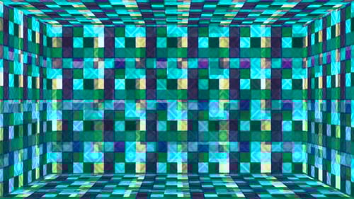 Shifting Abstract Geometric Tiled Room Background Loop