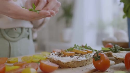 Preparing Delicious Toasted Bread with Cheese and Tomatoes