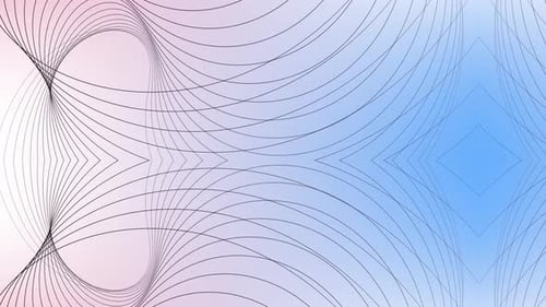 Geometric ribbon line morphing animation. Ribbon line geometric colorful line. Vd 760