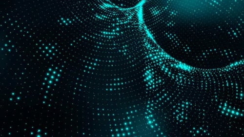 Animierter Hintergrund mit Cyan Color Glowing Technology