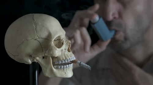Asthme dû au tabagisme.