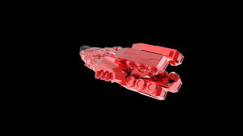 Defense spaceship crossing orbit