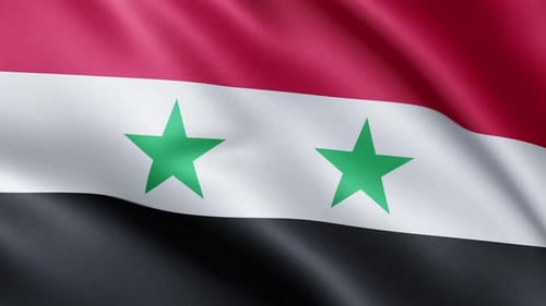 Syrian flag | Flag of Syria | UHD | 60fps