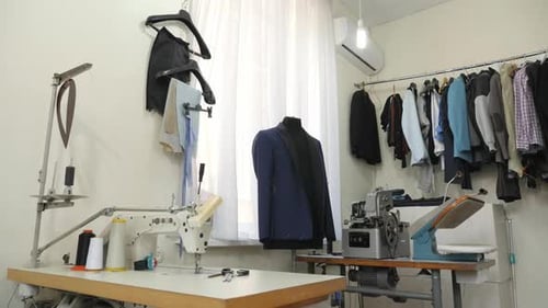 Inside a tailor shop