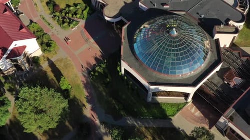 Top View of the Ozerny Sanatorium in the Grodno Region