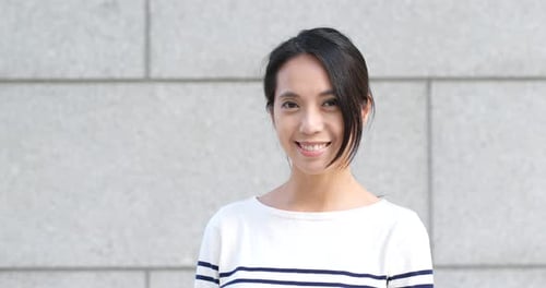 Young woman smile to camera