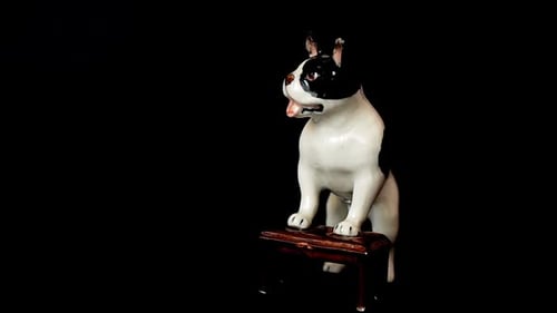 Shooting of a Statuette of a Dog