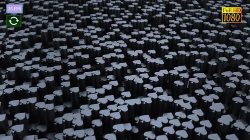 Abstract Geometric Spade Shapes Looping Background Animation