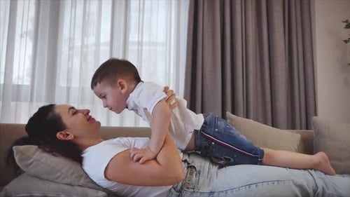 Mother and Child Affectionate Moment Indoors